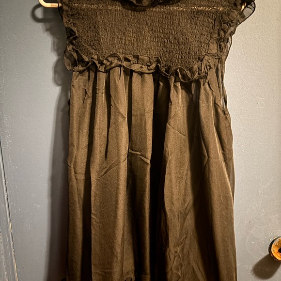 Foxblood Kathryn Babydoll Black Sheer Ruffle Dress XS - Picture 4 of 5